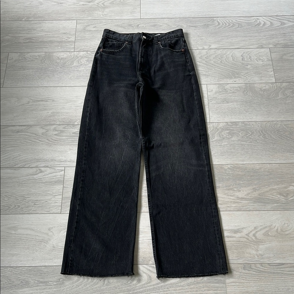 Zara Black Wide Leg Jeans